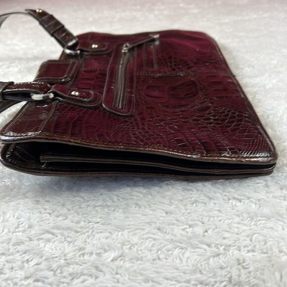 MC Marc Chantal brown croc embossed shoulder bag - Picture 5 of 11